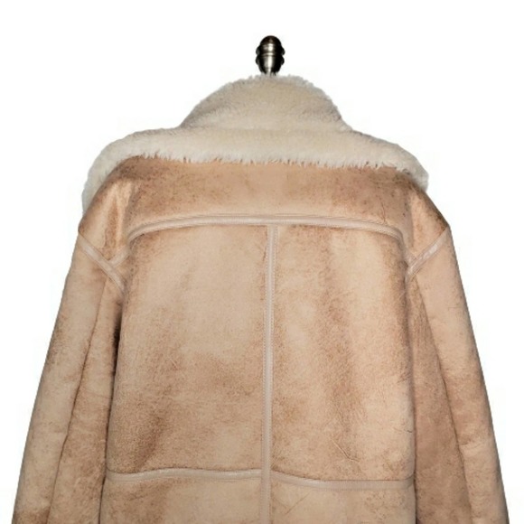 Avec Les Filles Asymmetrical Faux Shearling Coat - Picture 6 of 10